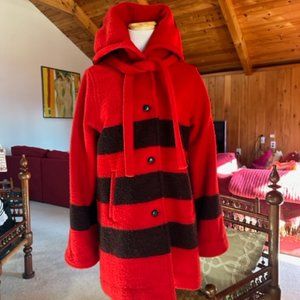 Woolrich Red and Black Women's Coat